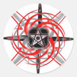 FireStar White Round Sticker