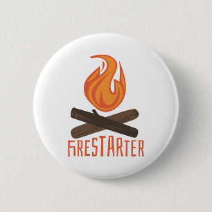 Firestarter Campfire 2 Inch Round Button
