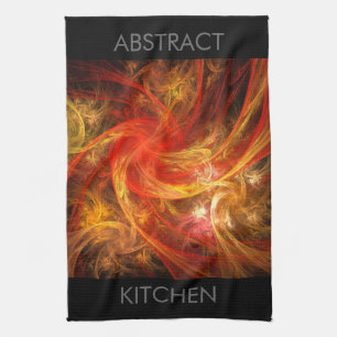 Firestorm Abstract Art Kitchen Towel