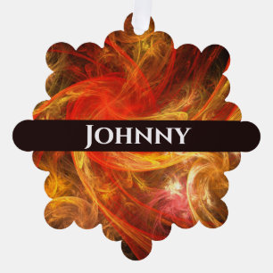 Firestorm Abstract Art Ornament Card