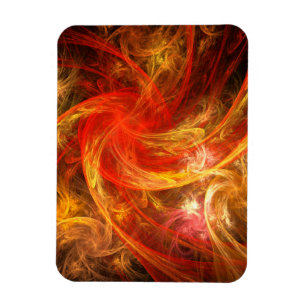 Firestorm Abstract Art Premium Magnet