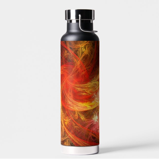 Firestorm Abstract Art Water Bottle (Left)