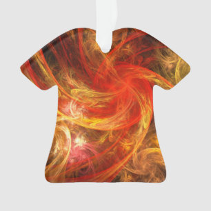 Firestorm Nova Abstract Art Acrylic Shirt Ornament