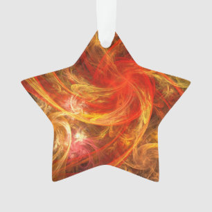 Firestorm Nova Abstract Art Acrylic Star Ornament