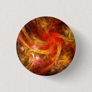 Firestorm Nova Abstract Art Button (round)