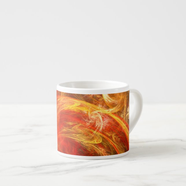 Firestorm Nova Abstract Art Espresso Mug (Front Right)