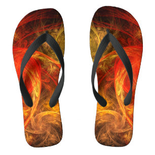 Firestorm Nova Abstract Art Flip Flops