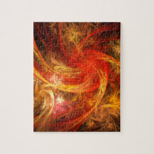 Firestorm Nova Abstract Art Jigsaw Puzzle