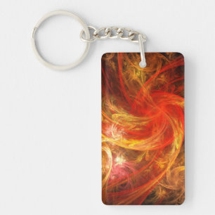 Firestorm Nova Abstract Art Keychain