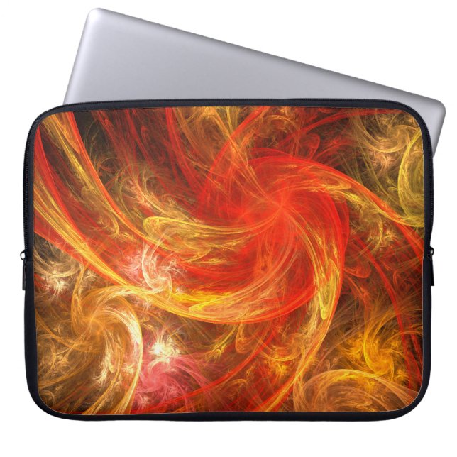 Firestorm Nova Abstract Art Laptop Sleeve (Front)