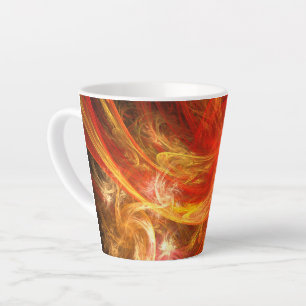 Firestorm Nova Abstract Art Latte Mug