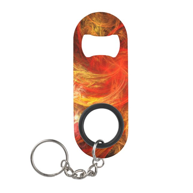 Firestorm Nova Abstract Art Mini Bottle Opener (Front)