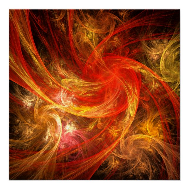 Firestorm Nova Abstract Art Poster (Front)