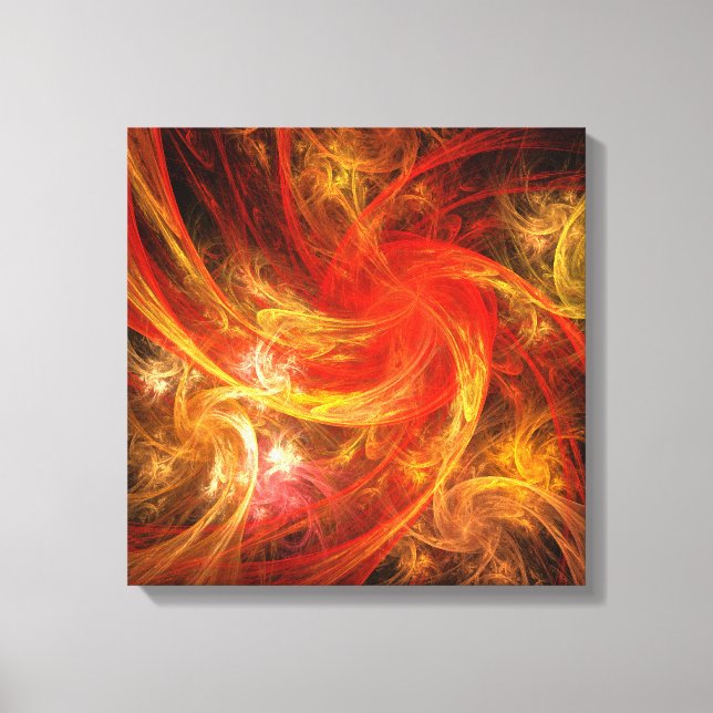 Firestorm Nova Abstract Art Quad Canvas Print (Front)