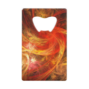 Firestorm Nova Abstract Art Wallet Bottle Opener