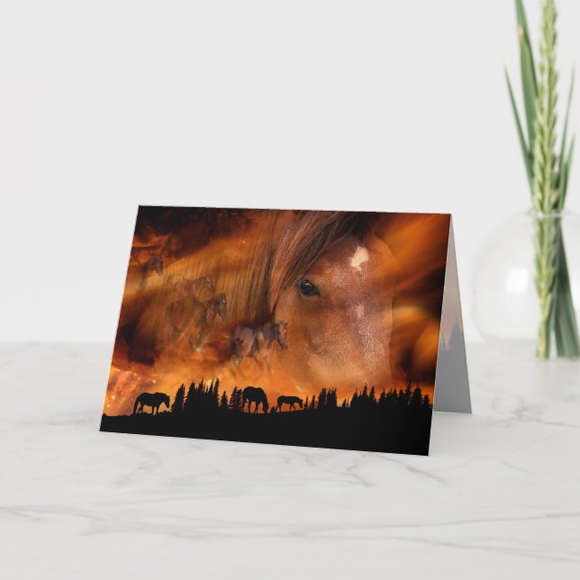 "Firestorm on the Mountain", Greeting Card (Front)