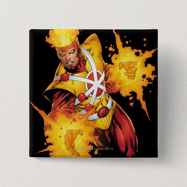 Firestorm Punch 2 Inch Square Button (Front)