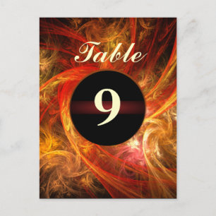 Firestorm Table Number Postcard