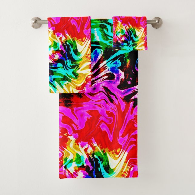 Firestorm Tie Dye, Serviette De Bain (En situation)