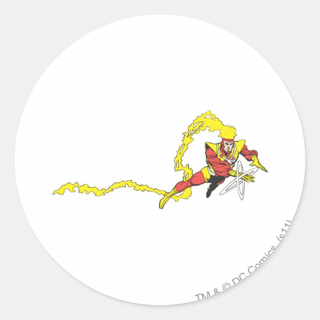 Firestorm Trail of Flames Classic Round Sticker (Front)