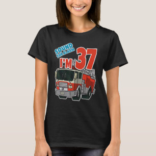 Firetruck 37th Birthday Fireman Fire Truck Boys Th T-Shirt