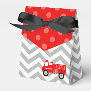 Firetruck Baby Shower Treat Favor Box