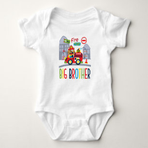Firetruck Big Brother Baby Bodysuit