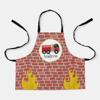 Firetruck Bricks Pattern Firefighter Kids