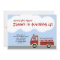 Firetruck Fire Engine Birthday Invitation