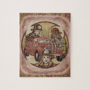 Firetruck Firefighter Brothers jigsaw puzzle