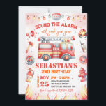 Firetruck Firefighter Kids Birthday Invitation<br><div class="desc">Firetruck Firefighter Kids Birthday Invitation</div>