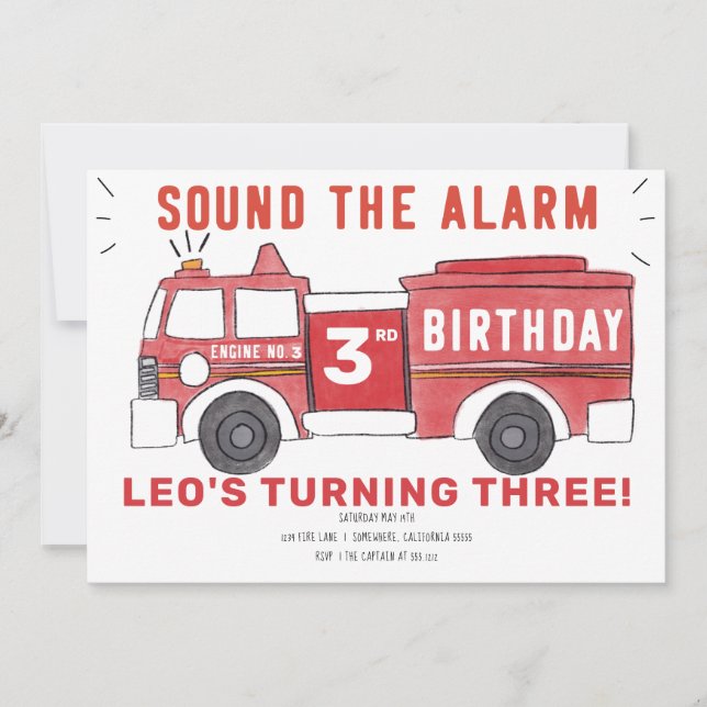 FIRETRUCK INVITE (Front)