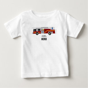 Firetruck Painting Little Hero Baby T-Shirt