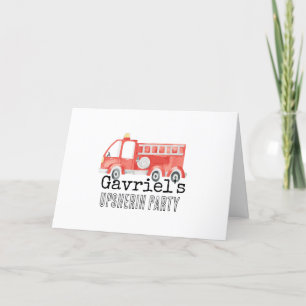 Firetruck Party Merci Cartes