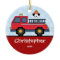 Firetruck Personalized Boy Christmas Ornament