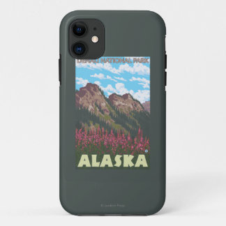 Fireweed & Mountains - Denali Nat'l Park, iPhone 11 Case