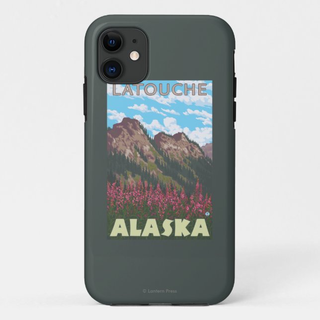 Fireweed & Mountains - Latouche, Alaska Case-Mate iPhone Case (Back)
