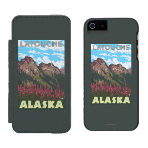 Fireweed & Mountains - Latouche, Alaska Incipio Watson™ iPhone 5 Wallet Case