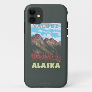 Fireweed & Mountains - Valdez, Alaska iPhone 11 Case