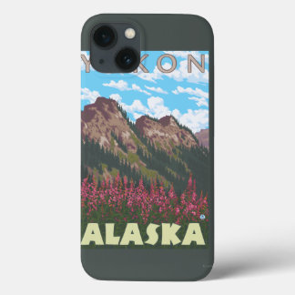 Fireweed & Mountains - Yukon, Alaska iPhone 13 Case