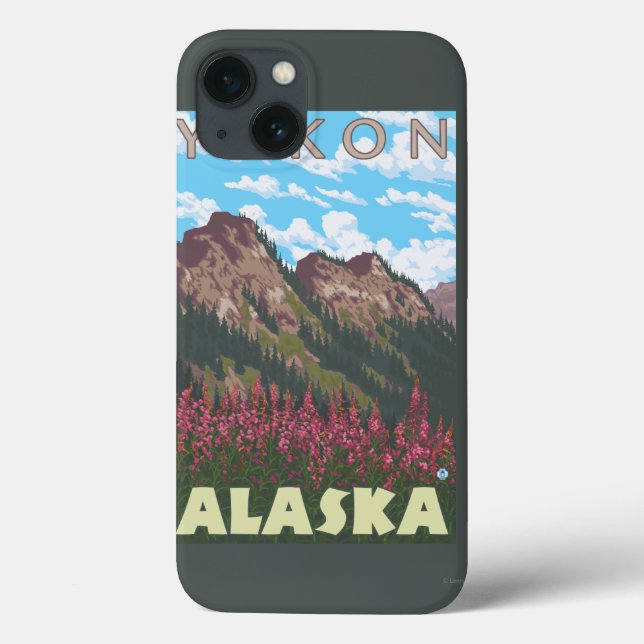 Fireweed & Mountains - Yukon, Alaska Case-Mate iPhone Case (Back)