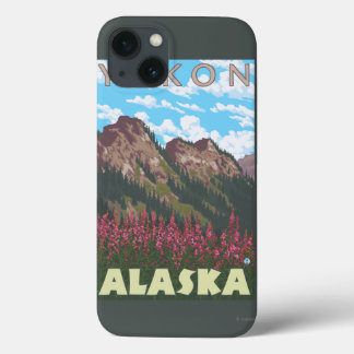Fireweed & Mountains - Yukon, Alaska iPhone 13 Case