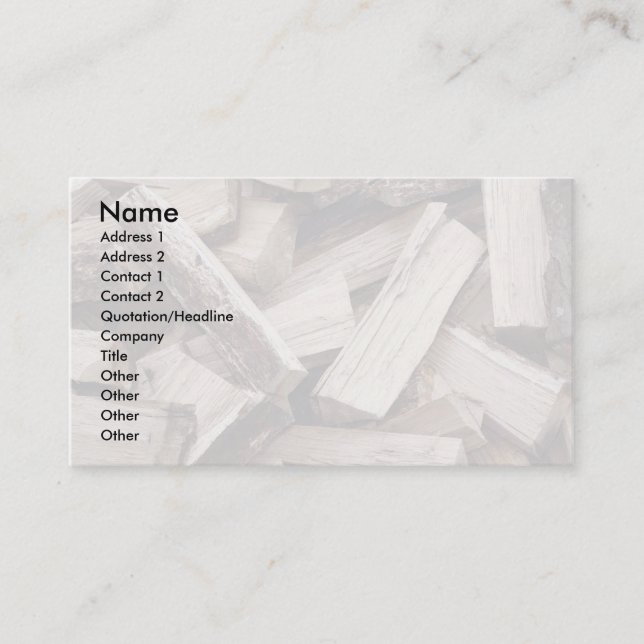 Firewood Business Card (Front)