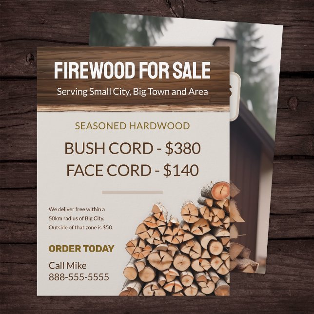 Firewood For Sale Business Flyer Template (Creator Uploaded)