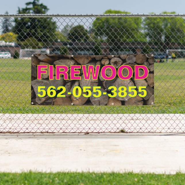Firewood for Sale Custom Banner (Insitu)