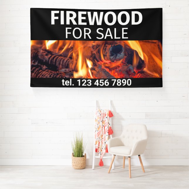 Firewood For Sale Professional Business Fire  Banner (Insitu)