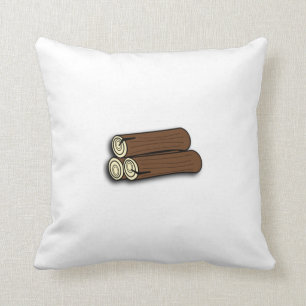 Firewood Logs Throw Pillow