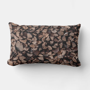 Firewood lot lumbar pillow