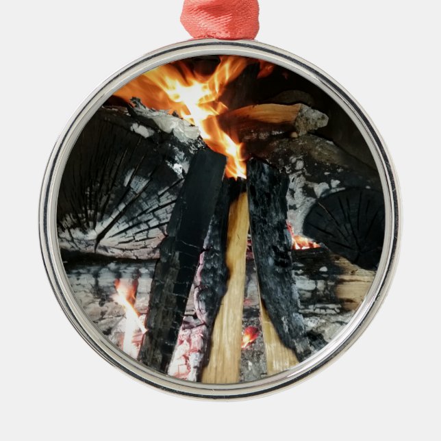 Firewood Metal Ornament (Front)
