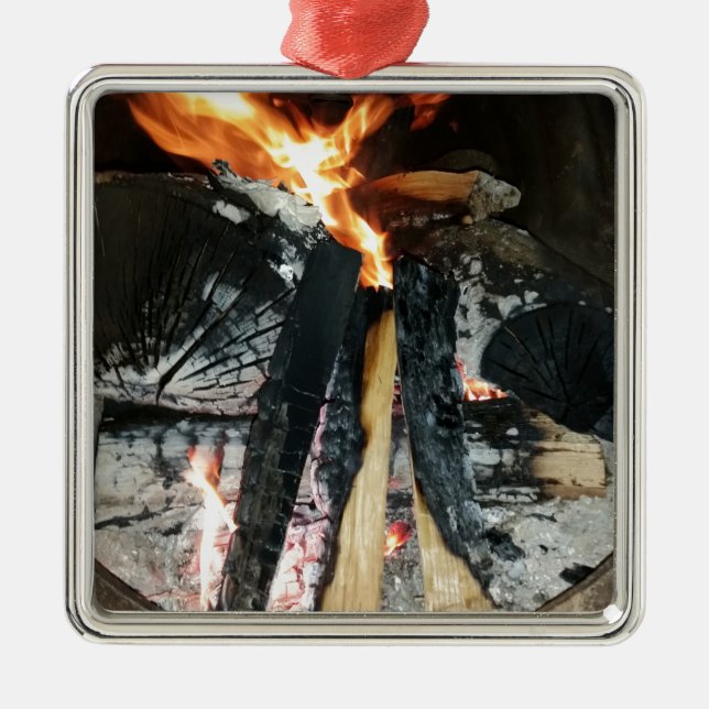 Firewood Metal Ornament (Front)
